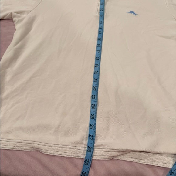 Tommy Bahama White Polo Shirt with Blue Logo - Picture 8 of 9
